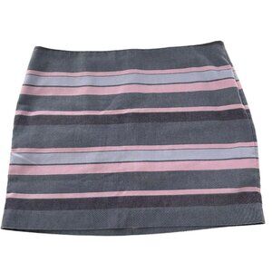 Gap Womens 6 Striped‎ Mini Skirt Purple Bohemian Retro Preppy Nautical School